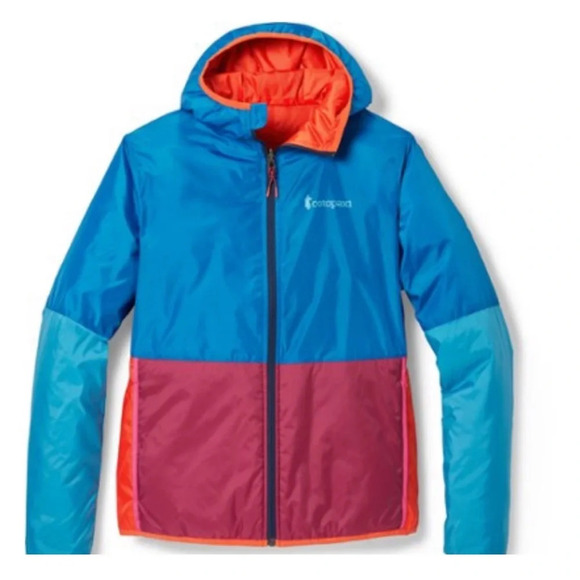 Cotopaxi Women’s Large Teca Calido Hooded Insulated Jacket NWT Blue Orange - Picture 8 of 14